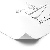 Koppel zit op vingerafdrukboek van papieren vliegt poster (Hoek)