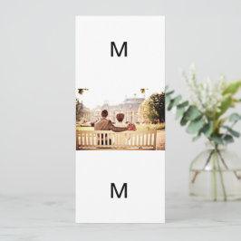 Koppelbank voor echtpaar met echtpaar bruinbruideg kaart