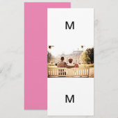 Koppelbank voor echtpaar met echtpaar bruinbruideg kaart (Voorkant / Achterkant)