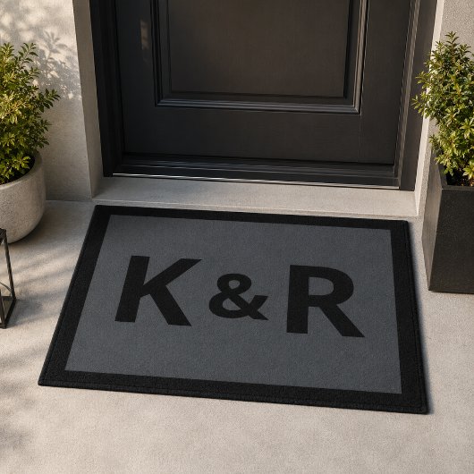 Koppeldeurmat | Monogram Eerste Letter Voordeurmat Deurmat