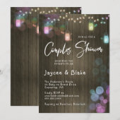 Koppelen Baby shower Mason Jar Twinkle Lichten Kaart (Voorkant / Achterkant)