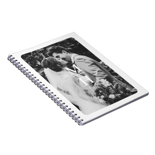 Koppelen Initialen Retro FotoMonogram Notitieboek (Rechterzijde)