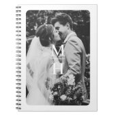 Koppelen Initialen Retro FotoMonogram Notitieboek (Voorkant)