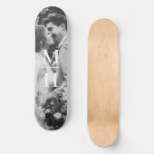 Koppelen Initialen Retro FotoMonogram Persoonlijk Skateboard (Voorkant)