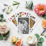 Koppelen Initialen Retro FotoMonogram Pokerkaarten<br><div class="desc">pas met uw eigen foto en initialen aan; houd of verwijder de grens zoals gewenst</div>