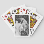 Koppelen Initialen Retro FotoMonogram Pokerkaarten (Achterkant)