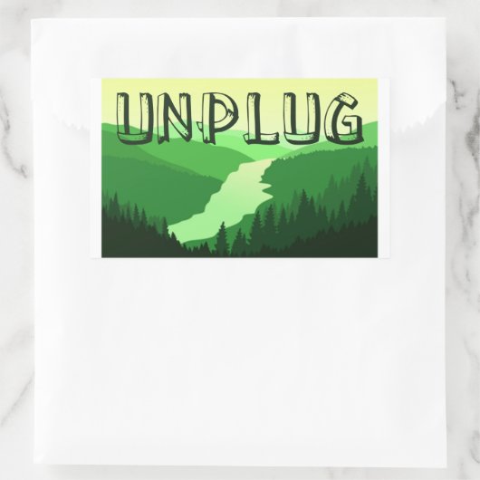 Koppelen Rechthoekige Sticker (Tas)