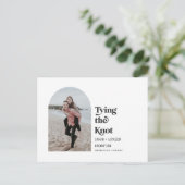 Koppelen van de knoop Moderne boog Foto opslaan va Aankondigingskaart (Staand voorkant)