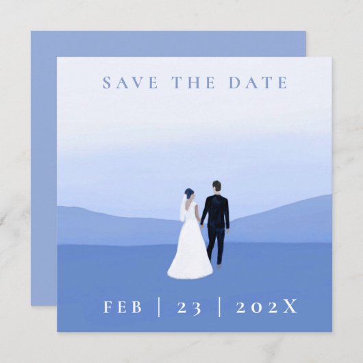 Koppelfoto Sla de datum Kaart (Voorkant / Achterkant)