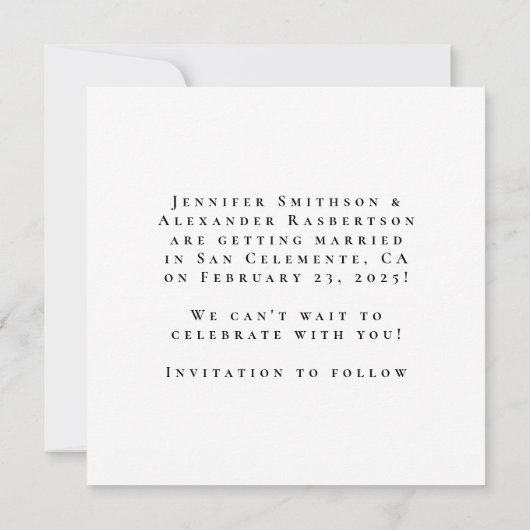 Koppelfoto Sla de datum Kaart (Achterkant)