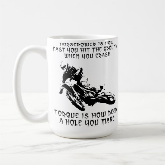 Koppelgat Dirt Bike Motocross Mok Grappig (Links)