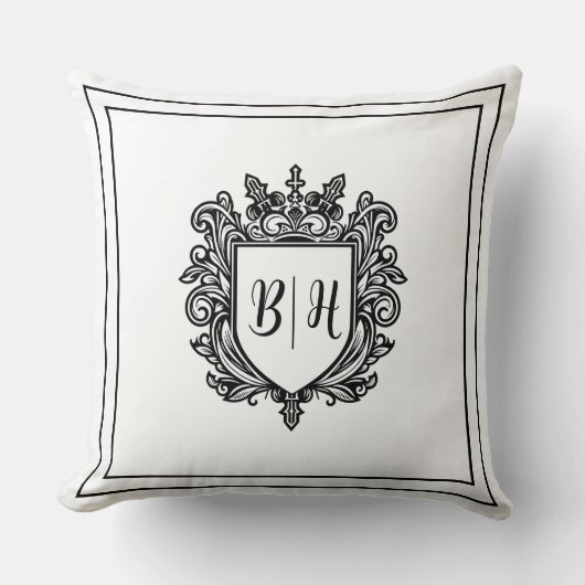 Koppeling initiaal letters Witte kussenhoes Kussen (Voorkant)