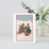 Koppeling met een ijsbreker briefkaart (Staand voorkant)