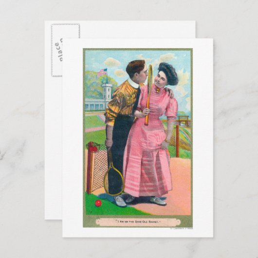 Koppeling met Tennis GearSame Old Racket Briefkaart (Voorkant / Achterkant)