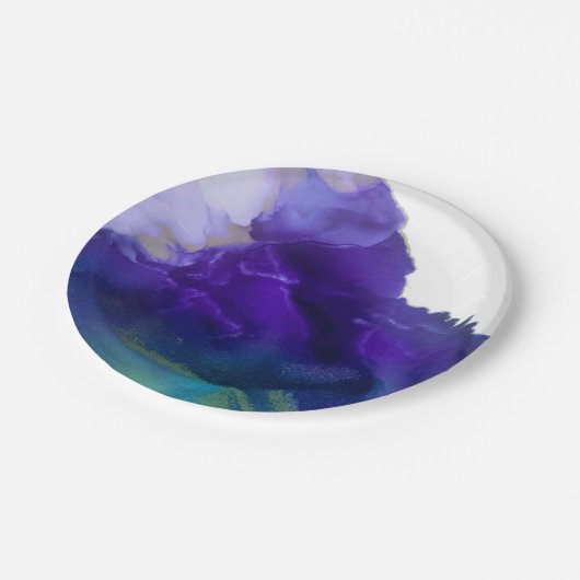 Koppeling van Borden van een Oogpartij | BLAUWGROE Papieren Bordje (Gekanteld)