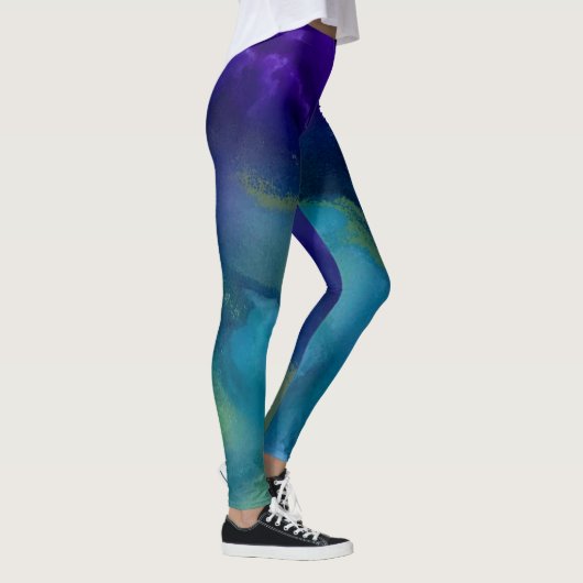 Koppeling van een Oog-Leggings | Paars, goud, Blau Leggings (Rechts)