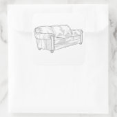 Koppeling Vierkante Sticker (Tas)