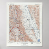  koppeling Whitney California Topografische kaart Poster (Voorkant)