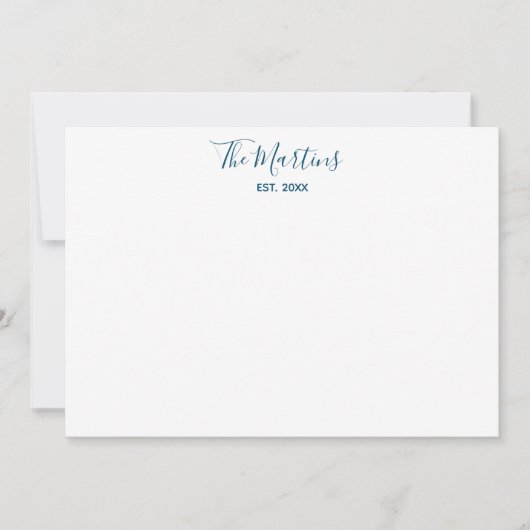 Koppelingen Aangepaste blauwe Blauwgroen moderne k Notitiekaartje (Voorkant)