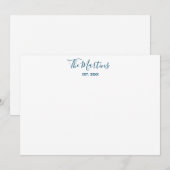 Koppelingen Aangepaste blauwe Blauwgroen moderne k Notitiekaartje (Voorkant / Achterkant)