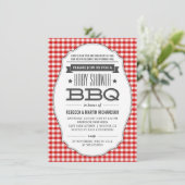 Koppelingen BBQ Baby Shower-uitnodigingen Kaart (Staand voorkant)