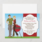 Koppelingen BBQ Wedding Shower Uitnodiging (Voorkant / Achterkant)