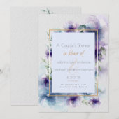 Koppelingen blauw-Violet Vertaalde Waterverf venti Kaart (Voorkant / Achterkant)