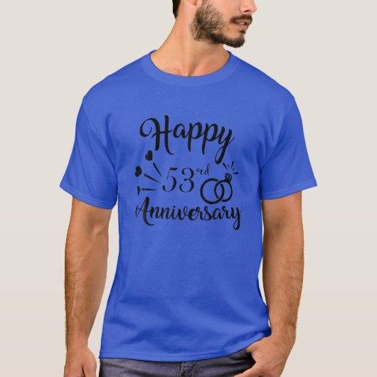 Koppelingen Cadeau 53x Jubileum Cool Happy 53x A T-shirt (Voorkant)