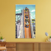 Koppelingen die de vliegturns omlaag gaan canvas afdruk (Insitu (Woonkamer))