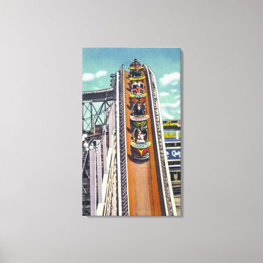 Koppelingen die de vliegturns omlaag gaan canvas afdruk (Voorkant)