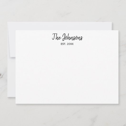 Koppelingen gepersonaliseerde zwarte markerkalligr notitiekaartje (Voorkant)