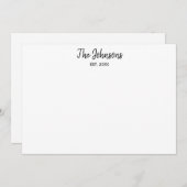 Koppelingen gepersonaliseerde zwarte markerkalligr notitiekaartje (Voorkant / Achterkant)