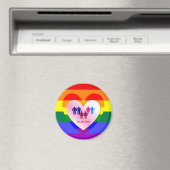 Koppelingen in het hart van de All Love Pride Magneet (Insitu (Vaatwasser))