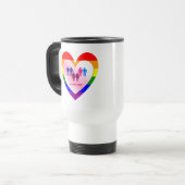 Koppelingen in het hart van de All Love Pride Reisbeker (Voorkant links)