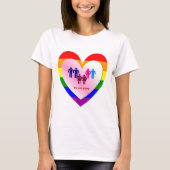 Koppelingen in het hart van de All Love Pride T-shirt (Voorkant)