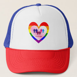 Koppelingen in het hart van de All Love Pride Trucker Pet