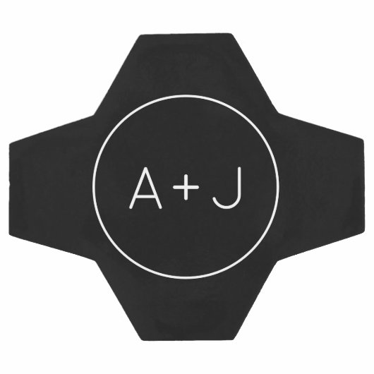 Koppelingen Initialen Matig cirkelMonogram | B & W Voetbal (Enkel)