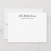 Koppelingen Klassieke corresponderingsscript zwart Notitiekaartje (Voorkant)