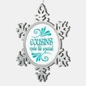 Koppelingen maken het leven speciaal tin sneeuwvlok ornament (Rechts)