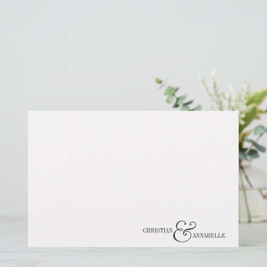 Koppelingen met speciaal gepersonaliseerde servies briefpapier (Staand voorkant)