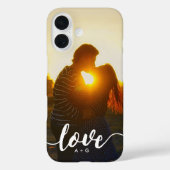 Koppelingen Monogram LOVE Aangepaste foto Case-Mate iPhone Case (Achterkant)