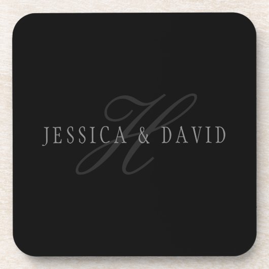 Koppelingen Namen en Naam monogram Bier Onderzetter (Voorkant)