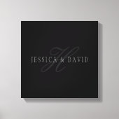 Koppelingen Namen en Naam monogram Canvas Afdruk (Voorkant)