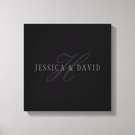 Koppelingen Namen en Naam monogram Canvas Afdruk (Voorkant)