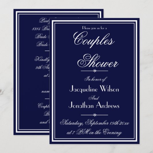 Koppelingen tonen legant persoonlijke naam RSVP Ch Kaart (Voorkant / Achterkant)