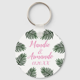 Koppelingen Tropische groen-bruiloft Sleutelhanger