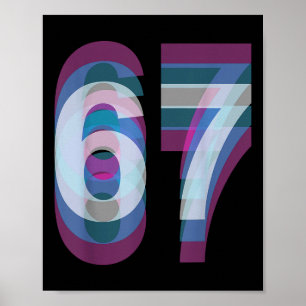 Koppelkostuum 67 Six Seven Meme Grappig Poster