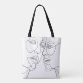 koppellijnkunst tote bag (Achterkant)