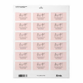 Koppelmotief Hart Roze Retouradres Etiket (Full Sheet)