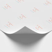 KOPPELNAAM PERZIK GROENE DATUM TROUWEN ROMANTISCH CADEAUPAPIER (Hoek)